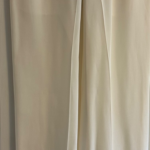 LILY SILK TIMELESS PLEATED WIDE-LEG DENSE SILK TROUSERS NEW W TAG - SIZE 2 WHITE - Picture 9 of 9